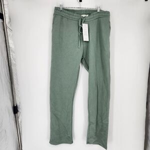 Threads 4 Thought Men's L Green Kevin Mineral Wash French Terry Pants NWT